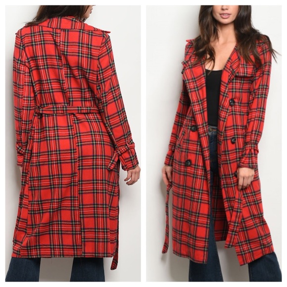 Just Arrived ❤️ Last 1 Large Plaid Trench Coat - Picture 2 of 2